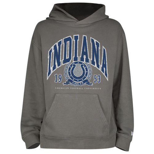 MENS - New Era Colts Fitted Pullover Hoodie - Grey