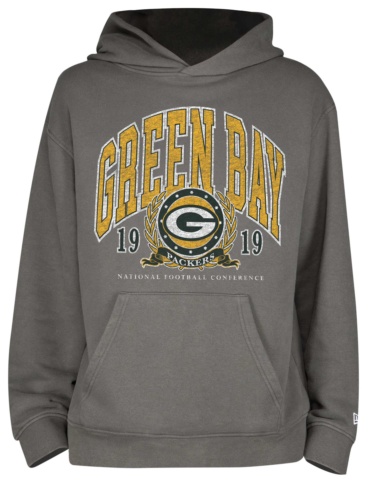 【Newera】USA Sports Sweatshirt Heather Gray 14397878 New Era Packers Fitted Pullover Hoodie | Foot Locker