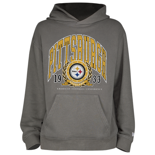 

New Era Mens New Era Steelers Fitted Pullover Hoodie - Mens Grey/Grey Size XXL