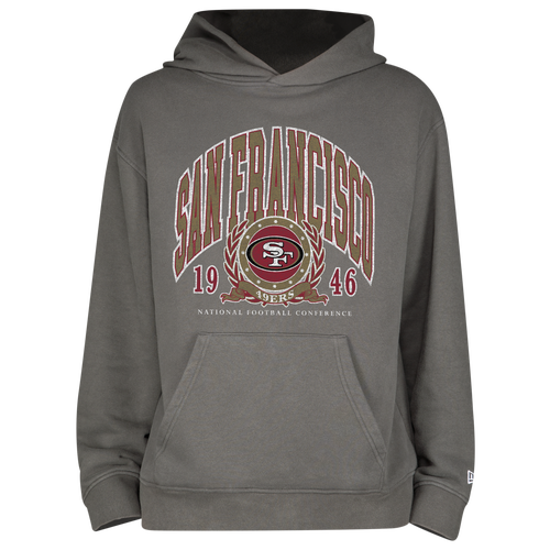 

New Era Mens New Era 49ers Fitted Pullover Hoodie - Mens Grey/Grey Size M