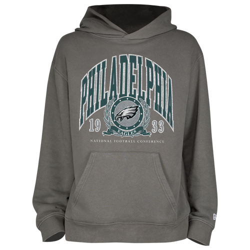 

New Era Mens New Era Eagles Fitted Pullover Hoodie - Mens Grey/Grey Size 3XL