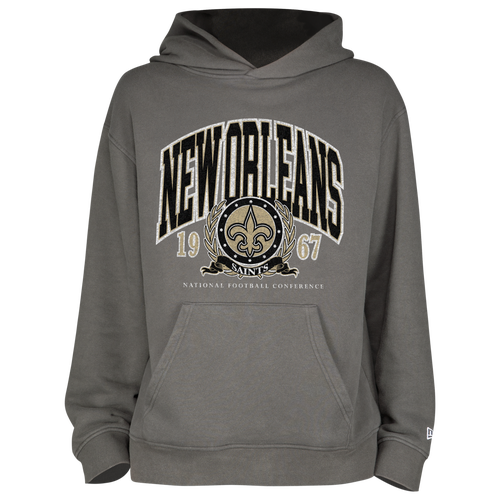 

New Era Mens New Era Saints Fitted Pullover Hoodie - Mens Grey/Grey Size S