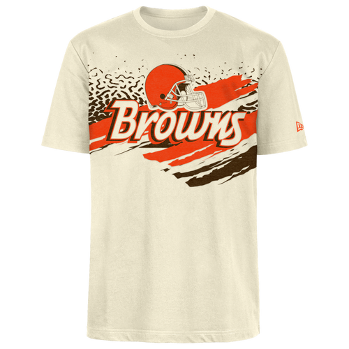 

New Era Mens New Era Browns Fitted Short Sleeve T-Shirt - Mens Tan/Multi Size M