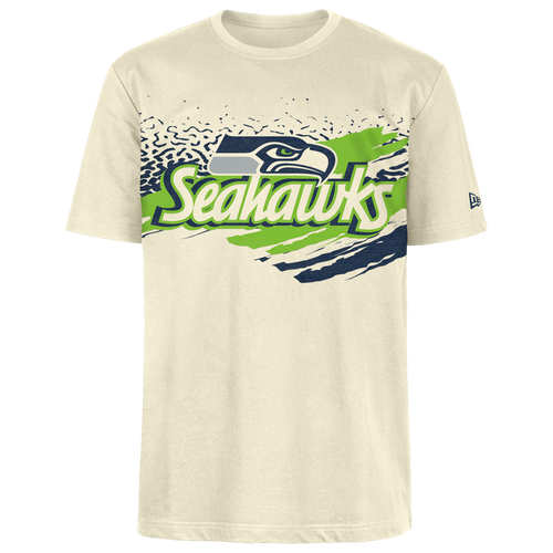 MENS - New Era Seahawks Fitted Short Sleeve T-Shirt - Tan/Multi