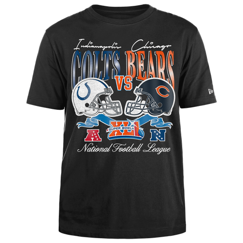 

New Era Mens New Era Colts/Bear Super Bowl Short Sleeve T-Shirt - Mens Black/Multi Size L