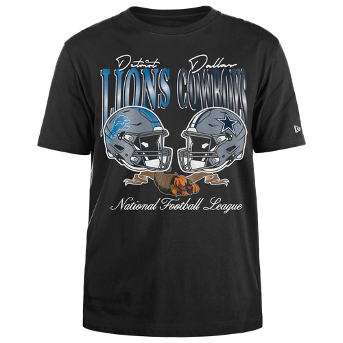 

New Era Mens New Era Cowboys/Lions Thanksgiving Fitted T-Shirt - Mens Black/Multi Size M