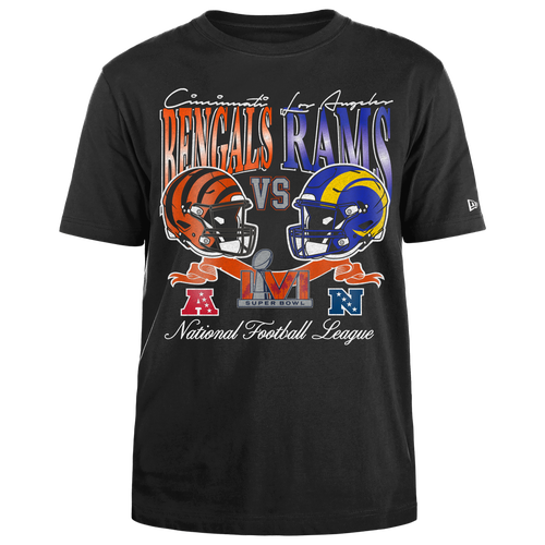 

New Era Mens New Era Rams/Bengals Super Bowl Short Sleeve T-Shirt - Mens Multi/Black Size XL