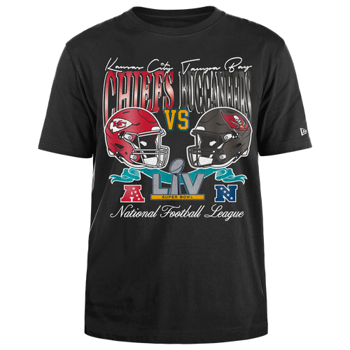 

New Era Mens New Era Buccaneers/Chiefs Super Bowl S/S T-Shirt - Mens Black/Multi Size L