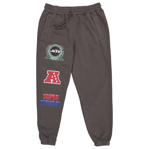 

New Era Mens New Era Jets Fitted Sweatpants - Mens Grey/Grey Size M