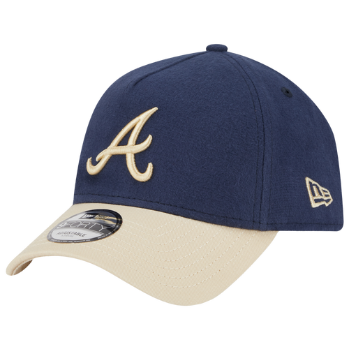 

New Era Atlanta Braves New Era Braves Moleskin A-Frame - Adult Navy/Tan Size One Size