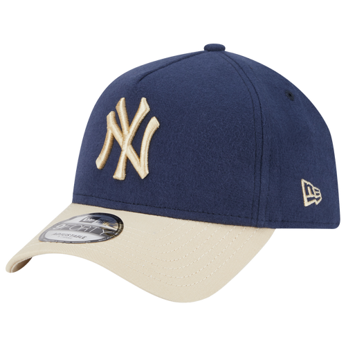 

New Era New York Yankees New Era Yankees Moleskin A-Frame - Adult Tan/Navy Size One Size