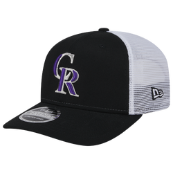 Men's - New Era Colorado Rockies CTN Trucker Cap - Black/White