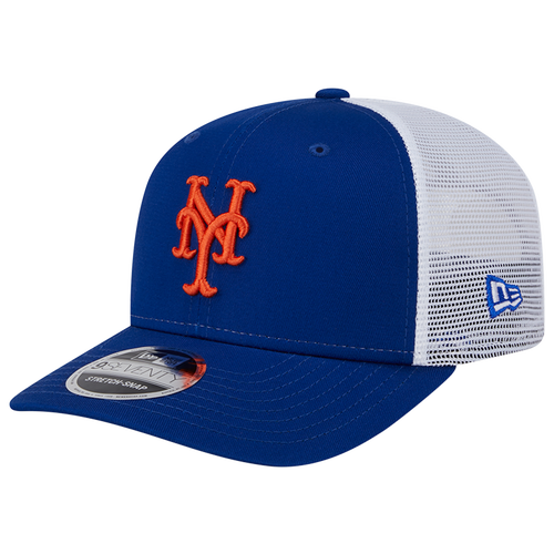 

New Era Mens New York Mets New Era Mets CTN Trucker Cap - Mens White/Royal Blue/Orange Size One Size