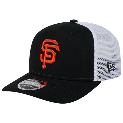 

New Era Mens San Francisco Giants New Era San Francisco Giants CTN Trucker Cap - Mens Black/White Size One Size