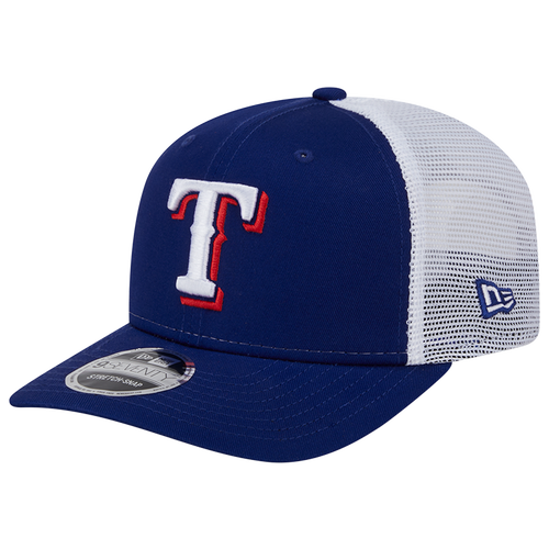 

New Era Mens Texas Rangers New Era Texas Rangers CTN Trucker Cap - Mens White/Blue Size One Size