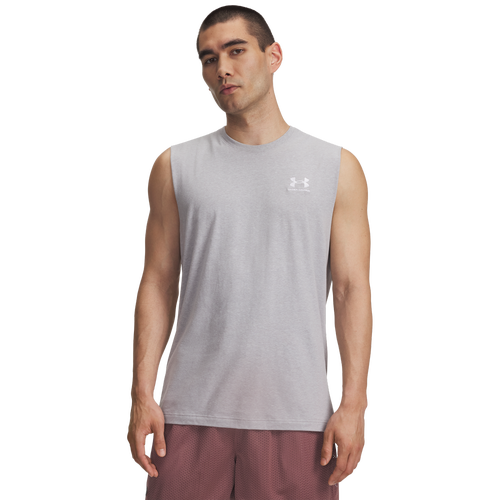 Under Armour Icon Sleeveless Tank - Under Armour Mod Gray/White