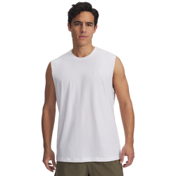 Men's - Under Armour Icon Sleeveless Tank - White/White
