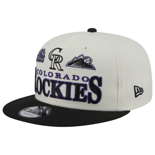 MENS - New Era Rockies 9FIFTY Archive Cap - White/Black