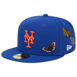 Adult - New Era Mets 59Fifty Felt Fitted Cap - Blue/Orange