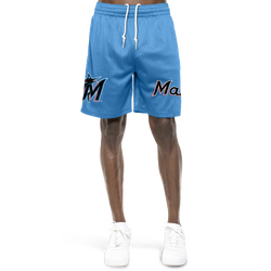 Men's - New Era Marlins 865 Shorts - Black/Multi
