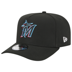 Men's - New Era Marlins 9FIFTY A-Frame EG Cap - Black/Black