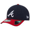 New Era Braves Player Replica 9FORTY Cap - New Era Navy/Red