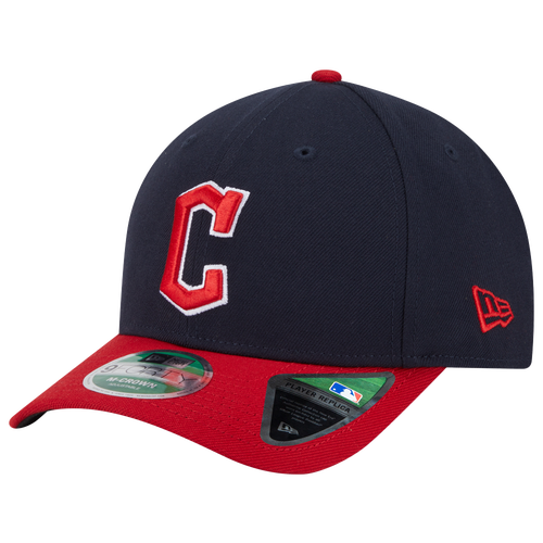 New Era Mens Cleveland Guardians Guardians Player Replica 9FORTY Cap - - Navy / Red