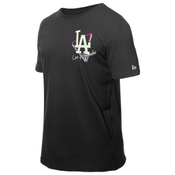 Men's - New Era Dodgers Glow T-Shirt  - Black/Multi
