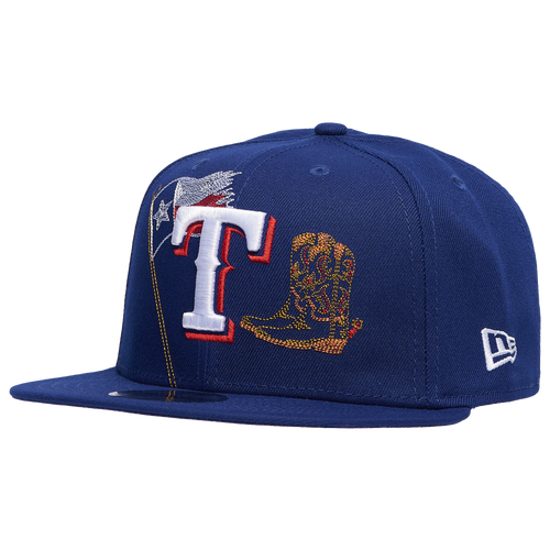 New Era Texas Rangers  Rangers 950 State Stitch Cap In Blue