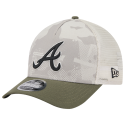 Men's - New Era Braves 940 A Frame Armed Forces 25 Cap - Stone/Camo