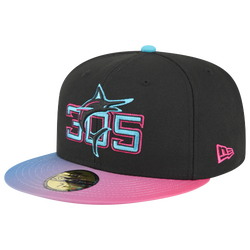 Men's - New Era Marlins 59Fifty City Connect Fitted Cap - Multi/Multi