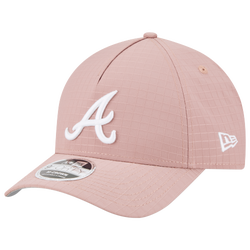 Men's - New Era Braves 940 A Frame Ripstop Cap - Pink/Pink