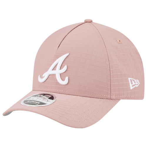 New Era Mens Atlanta Braves Braves 940 A Frame Ripstop Cap - - Pink / Pink