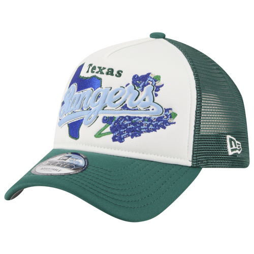 MENS - New Era Rangers State Flower Cap - White/Green