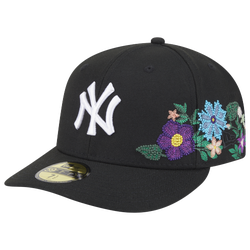Men's - New Era Yankees Tonal Florals Cap - Black/Black