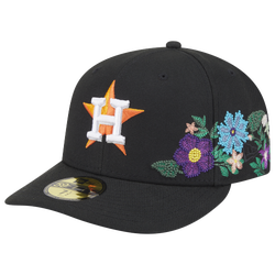 Men's - New Era Astros Tonal Florals Cap - Black/Black