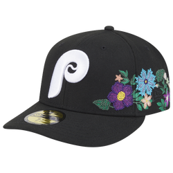 Men's - New Era Phillies Tonal Florals Cap - Black/Black