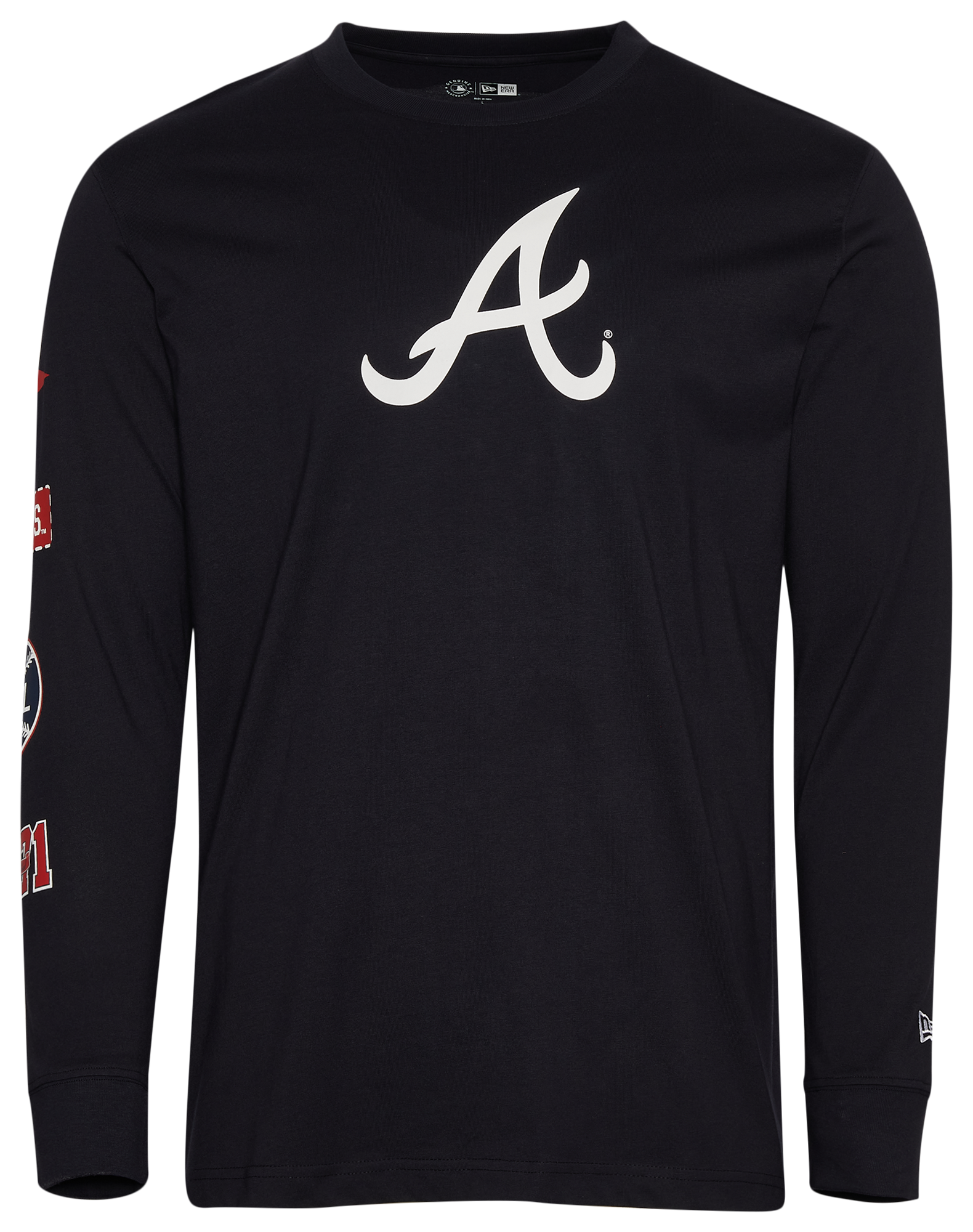 New Era Atlanta Braves Custom L/S T-Shirt | Foot Locker