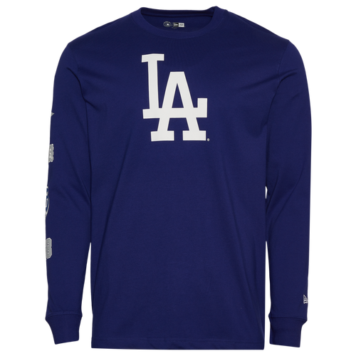 MENS - New Era Los Angeles Dodgers Custom L/S T-Shirt - Blue/Multi