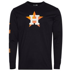 Men's - New Era Houston Astros Custom L/S T-Shirt - Navy/Multi