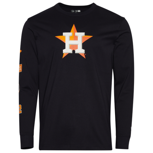 MENS - New Era Houston Astros Custom L/S T-Shirt - Navy/Multi