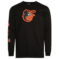 Men's - New Era Baltimore Orioles Custom L/S T-Shirt - Black/Multi