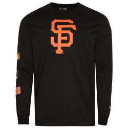 Men's - New Era San Francisco Giants Custom L/S T-Shirt - Multi/Black