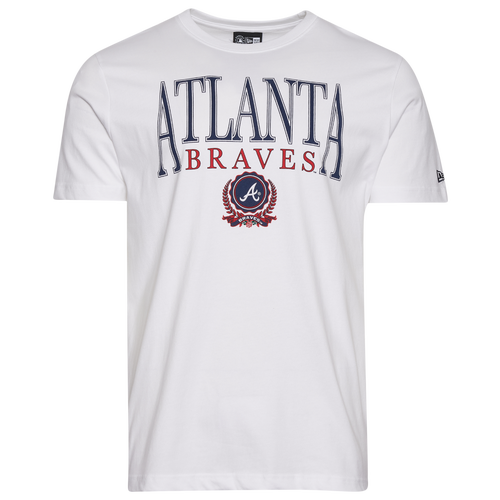 MENS - New Era Atlanta Braves Custom S/S T-Shirt - White/Multi