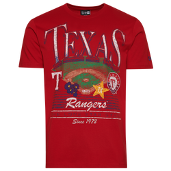 Men's - New Era Texas Rangers Custom S/S T-Shirt - Multi/Red