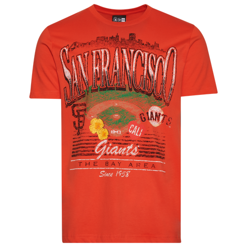 MENS - New Era San Francisco Giants Custom S/S T-Shirt - Orange/Multi