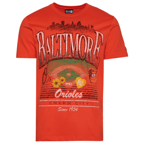 MENS - New Era Baltimore Orioles Custom S/S T-Shirt - Orange/Multi