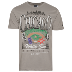 Men's - New Era Chicago White Sox Custom S/S T-Shirt - Grey/Multi