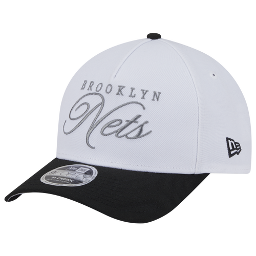 ADULT - New Era Nets 9Forty AF 25 NBA Draft Cap - White/Black