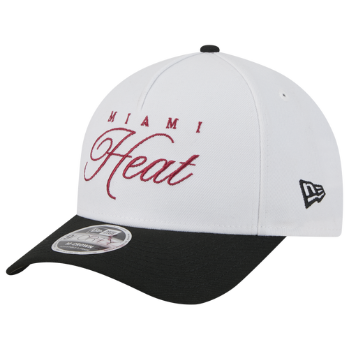 ADULT - New Era Heat 9Forty AF 25 NBA Draft Cap - White/Black